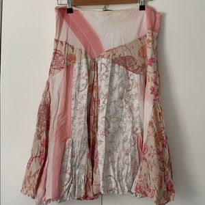 Funky mixed print cotton skirt LAST CHANCE